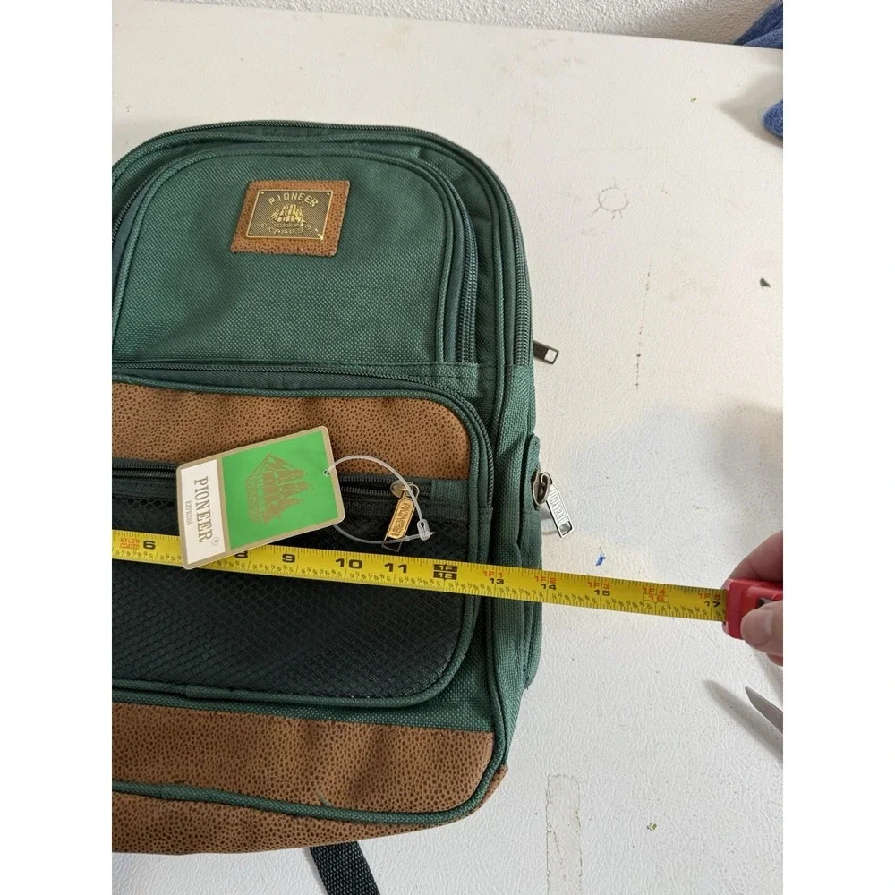 NEW Pioneer‎ Express Backpack . Dark Green and Brown NWT